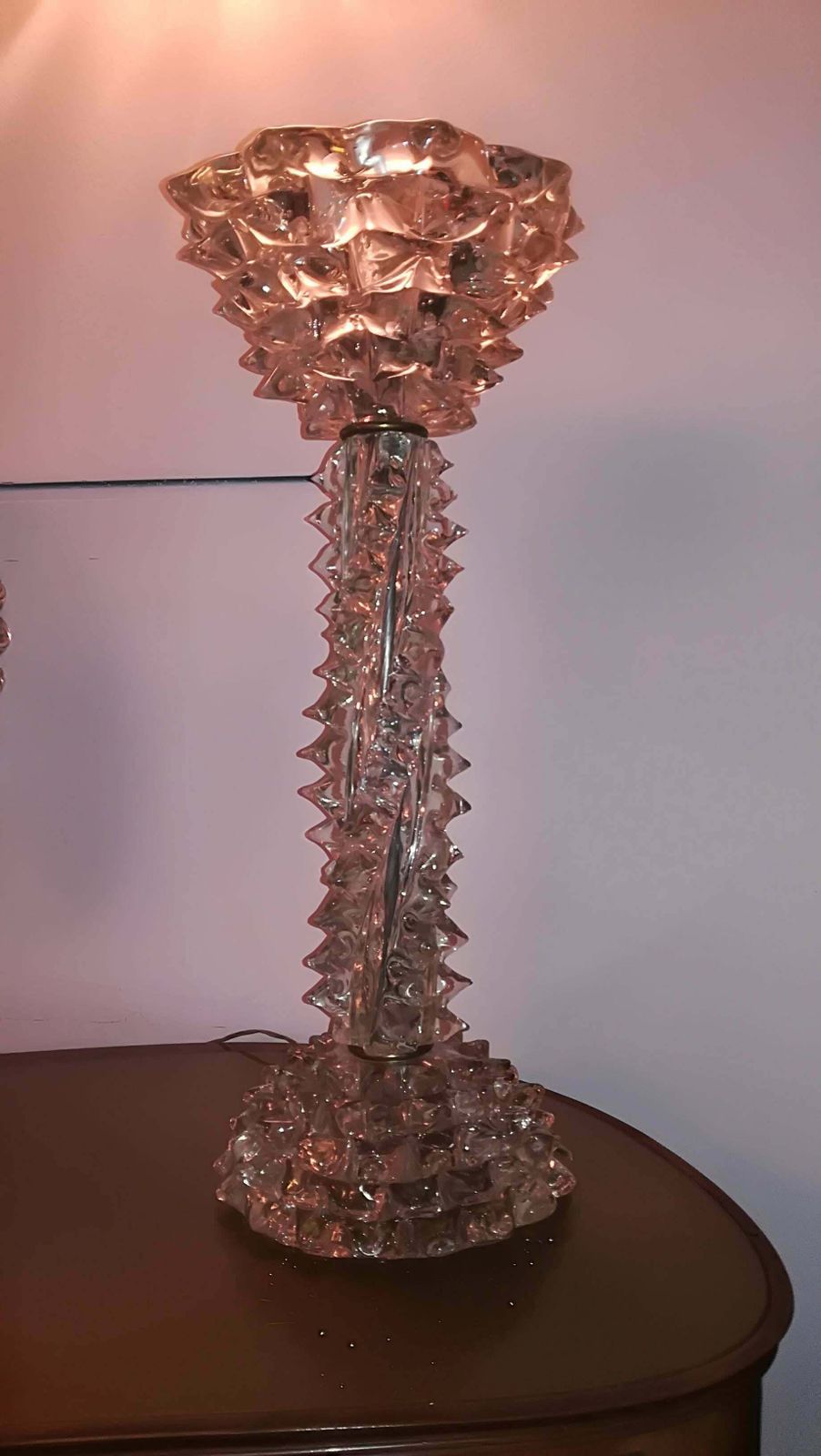 Barovier E Toso Table Lamp 1940 Murano Glass Irridescent photo buy