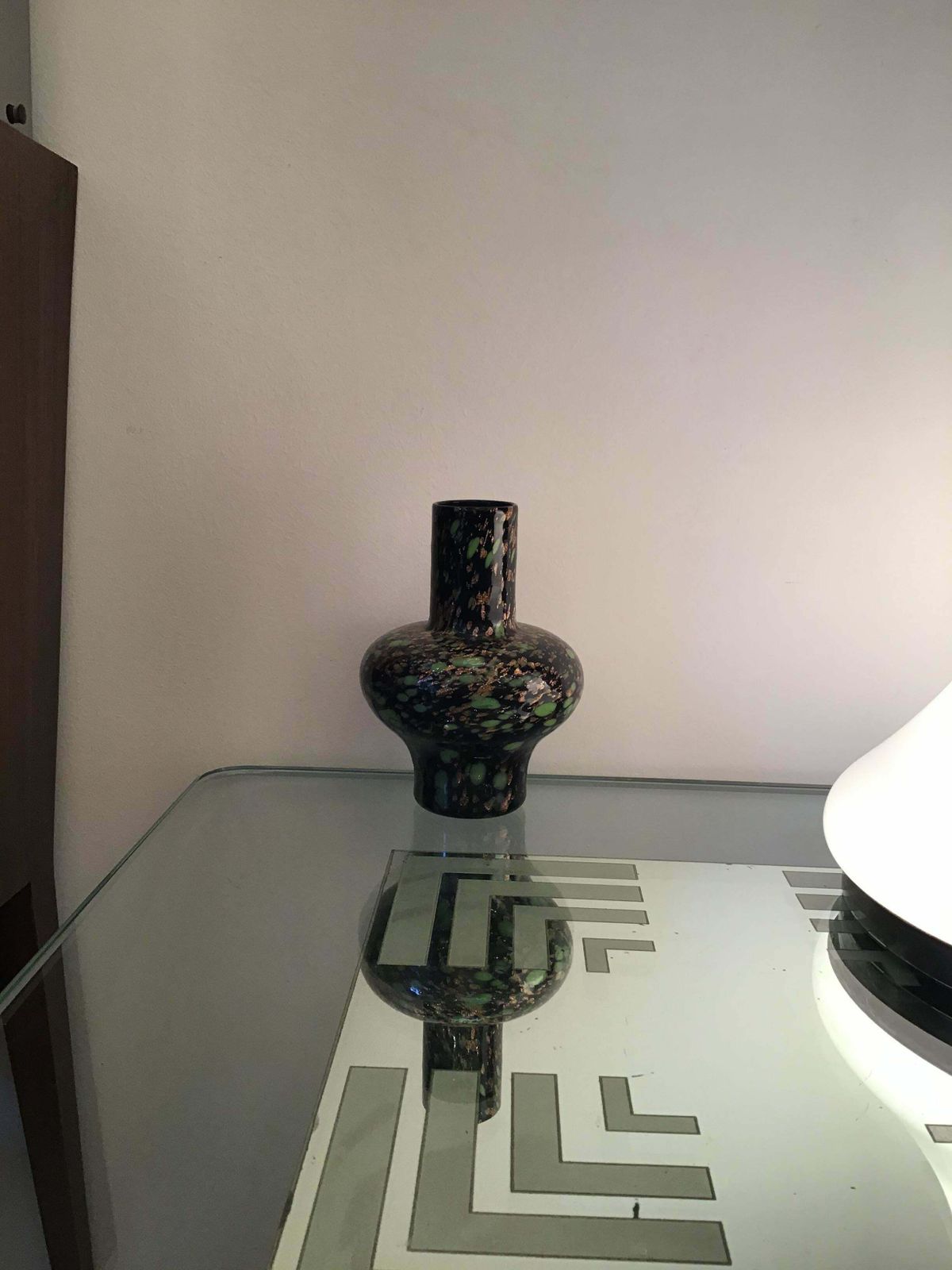 photo vinterior Fratelli Toso Vase Murano Glass Avventurine 1955 Italy