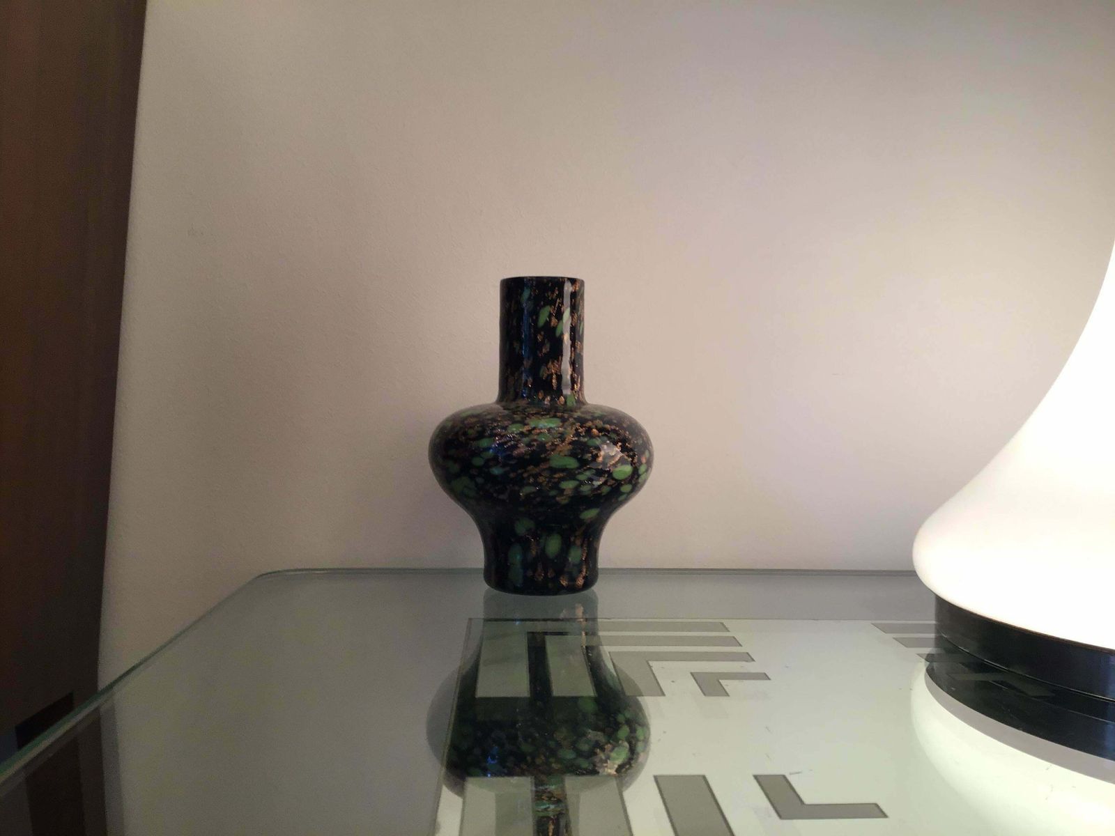 photo vintage Fratelli Toso Vase Murano Glass Avventurine 1955 Italy