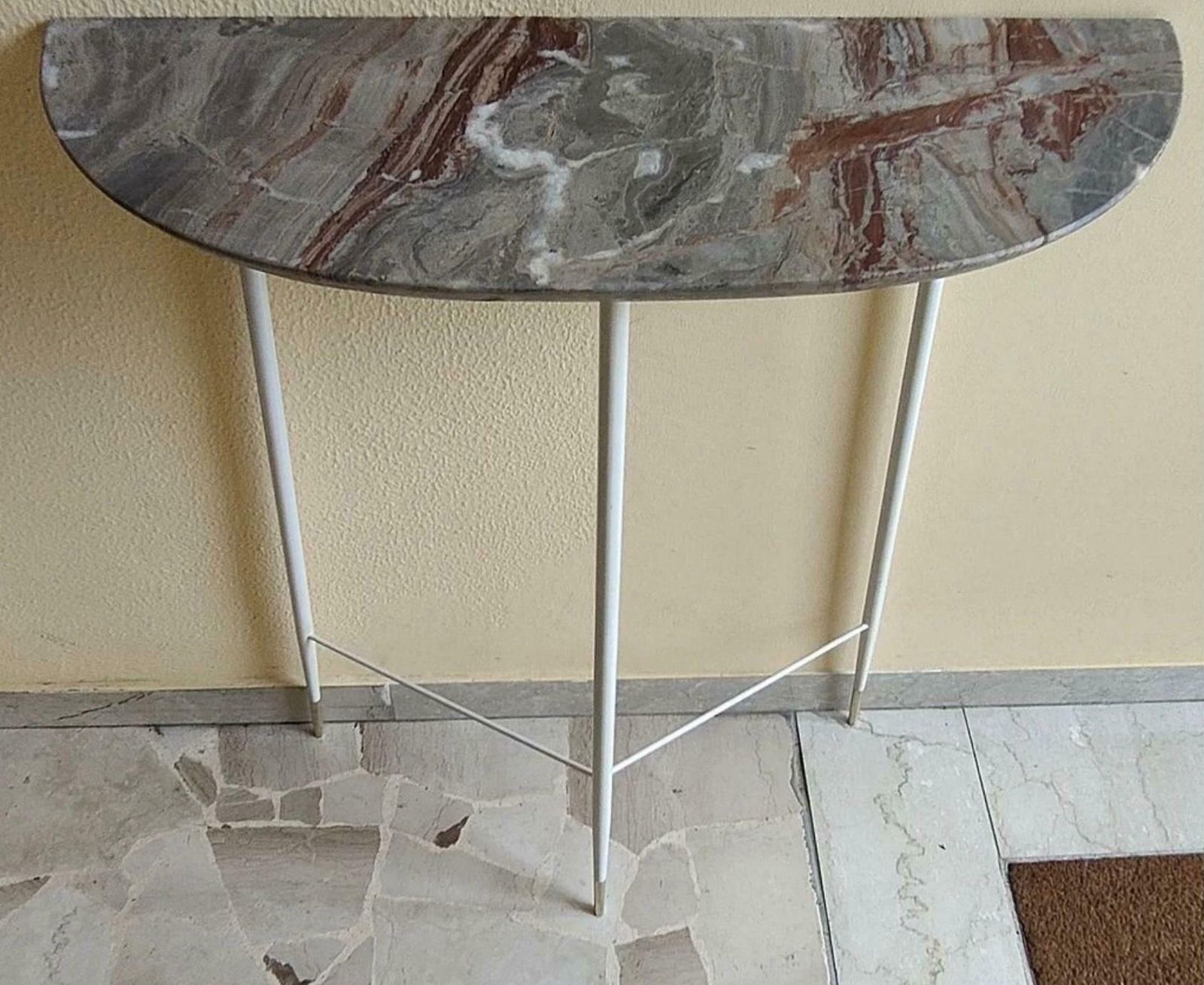 photo furniture Cesare Lacca Consolle Brass Marbre Iron 1950 Italy