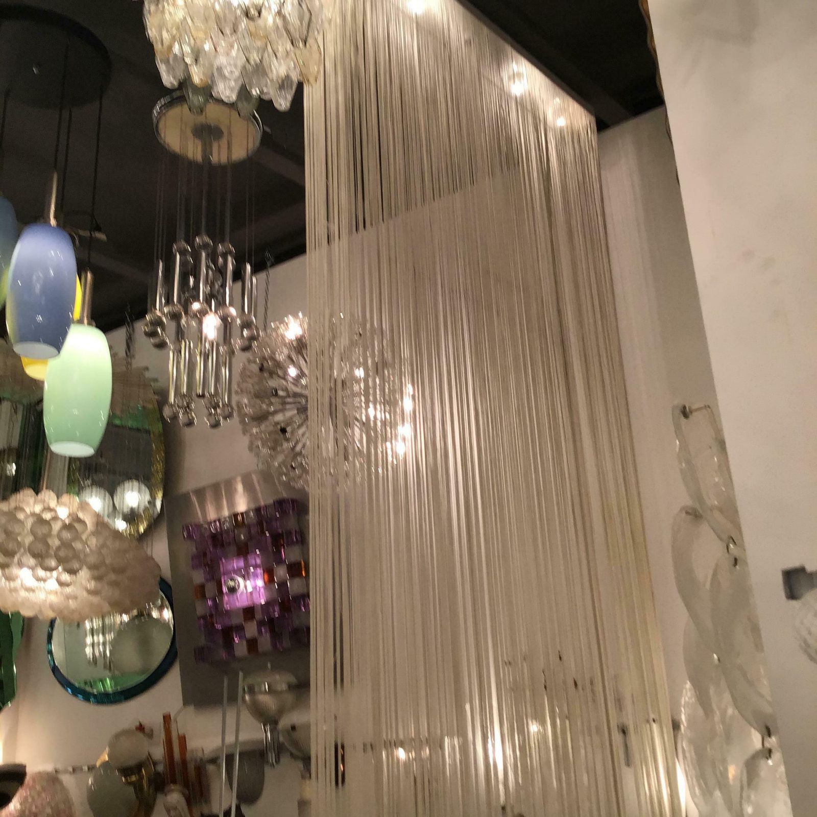 Mariyo Yagi For Syrrah #Garbo # Chandelier 1976 Nylon Metal Italy photo vintage