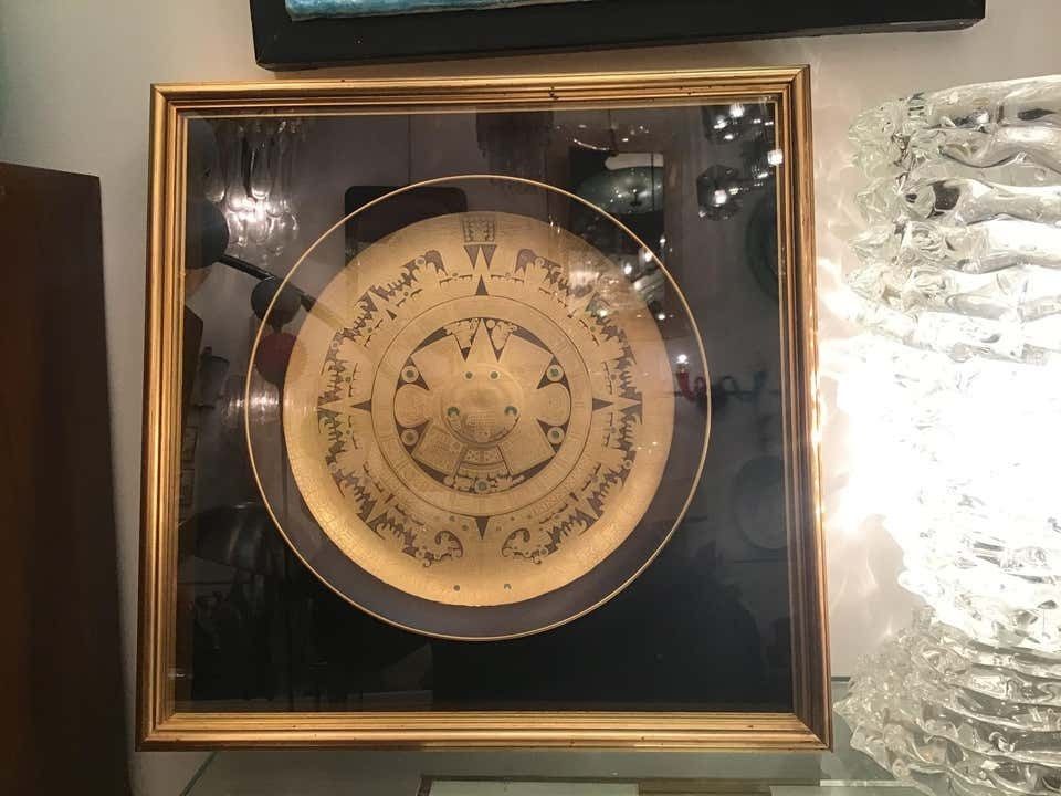 Morbelli Porcelain Wall Plate Worked With Pure Gold, 1960, Italy photo 1989.0