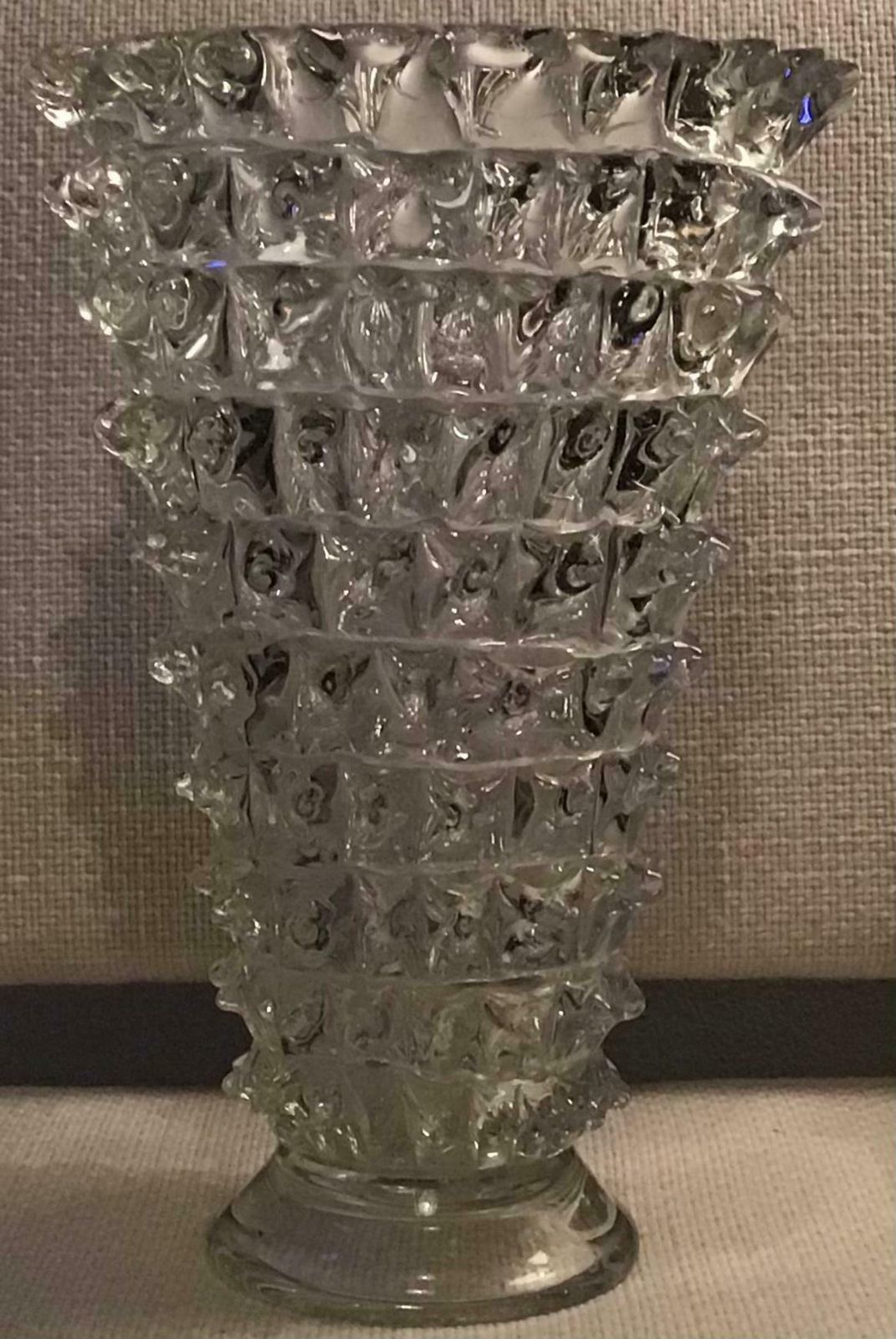 2441.0 Barovier And Toso "Rostrato" Vase Murano Glass, 1940, Italy photo
