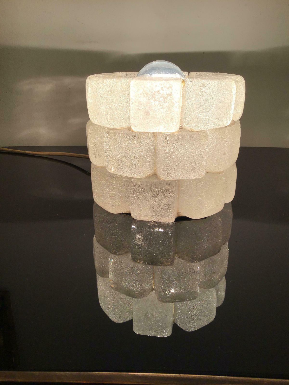 Albano Poli Poliarte Table Lamp Murano Glass 1960 Italy photo vinterior