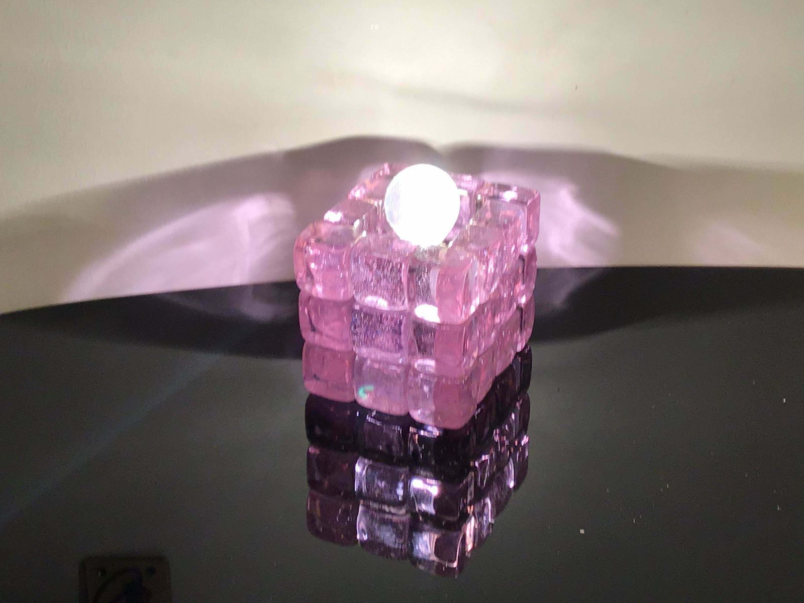Poliarte Albano Poli Table Lamp Murano Amethyst Murano Glass 1960 Italy photo buy