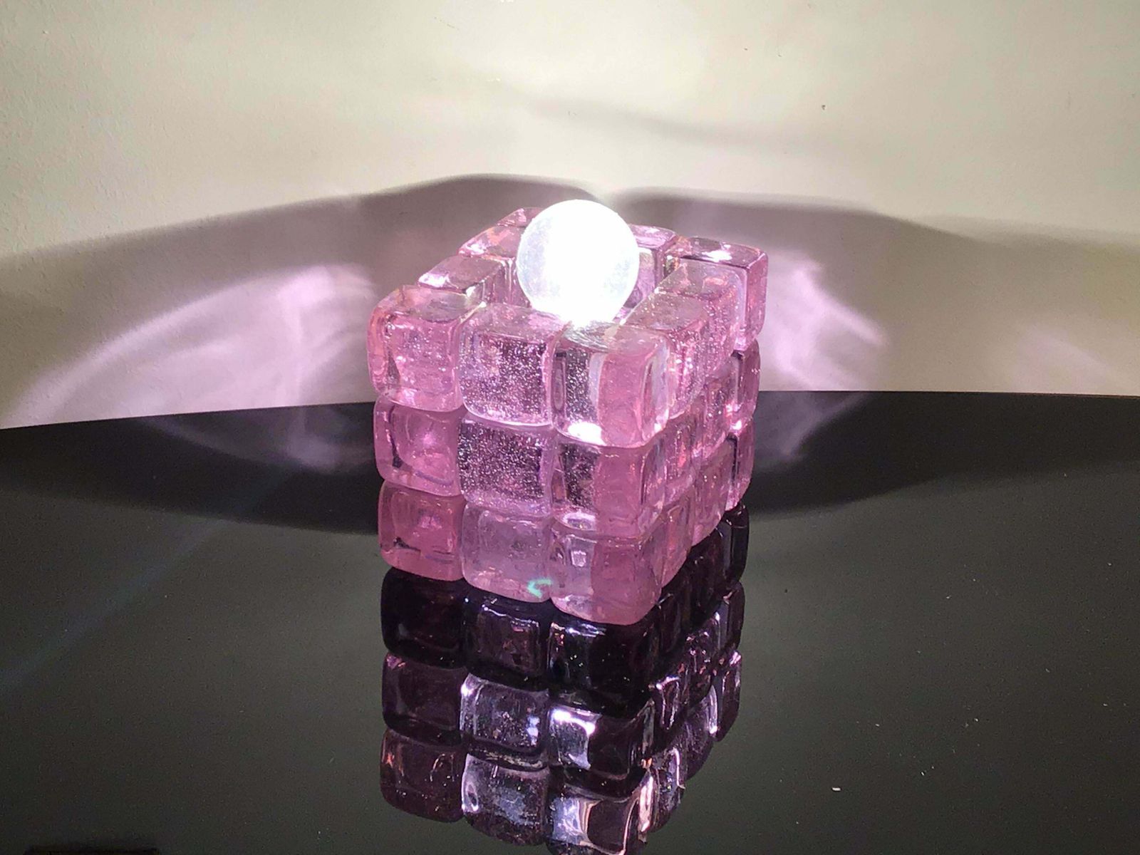 Poliarte Albano Poli Table Lamp Murano Amethyst Murano Glass 1960 Italy photo vintage