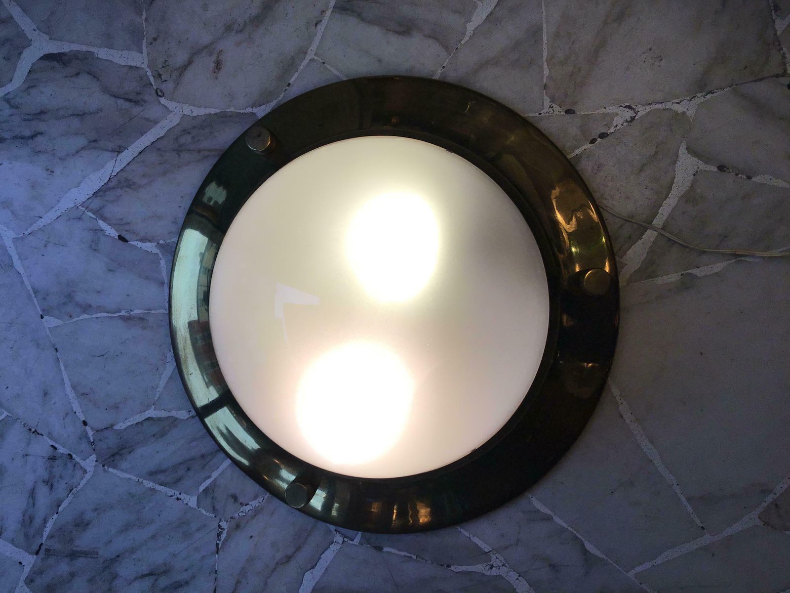 photo for sale Azucena Luigi Caccia Dominioni Ceilling Light/Sconce Brass Glass 1950 Italy