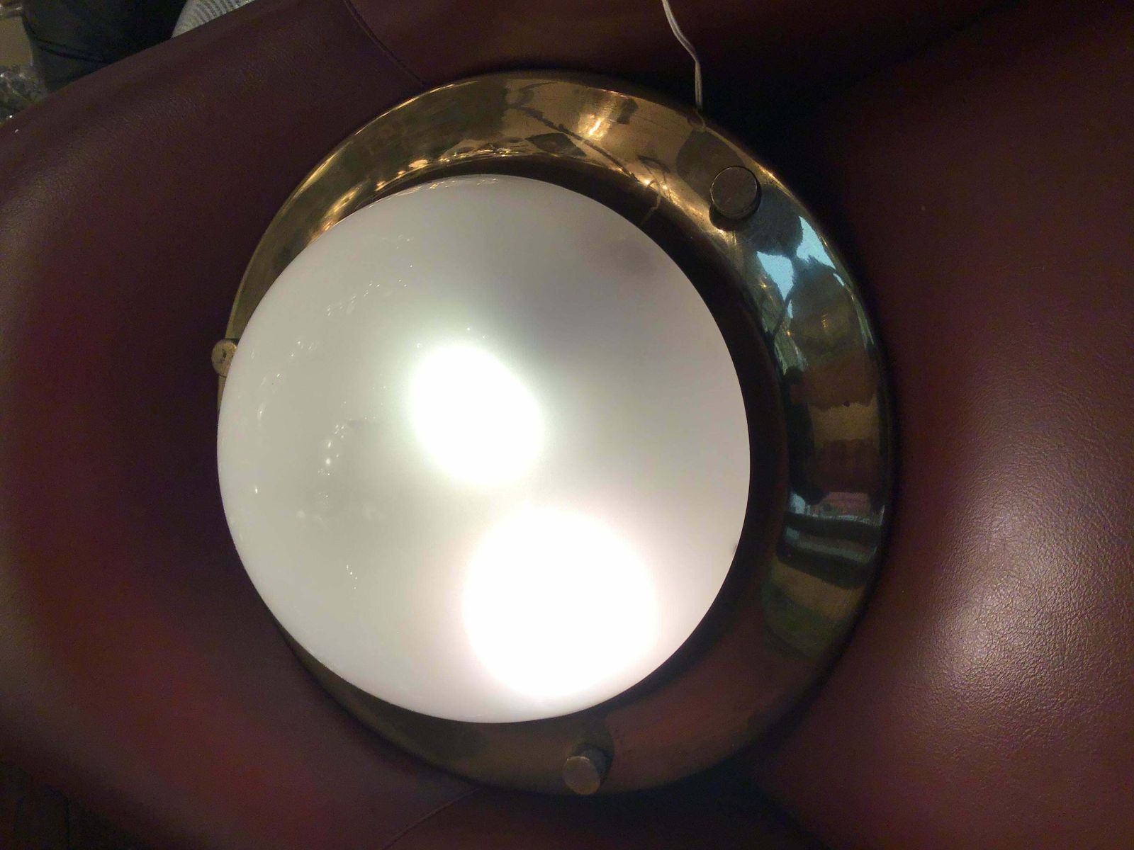 Lighting Azucena Luigi Caccia Dominioni Ceilling Light/Sconce Brass Glass 1950 Italy photo