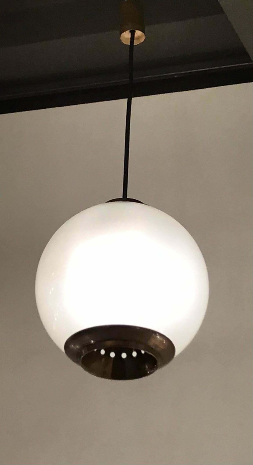 photo furniture Azucena Luigi Caccia Dominioni Chandelier Brass Glass, 1950, Italy