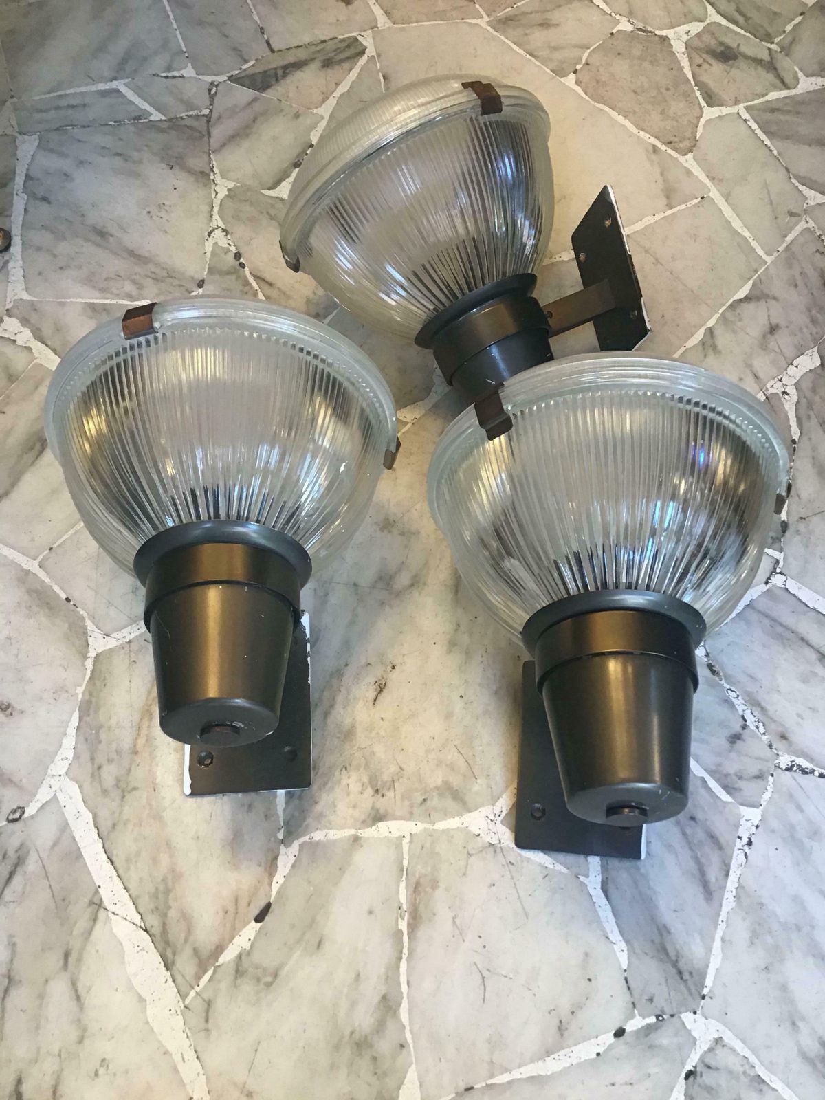 Ignazio Gardella Azucena Sconces Brass Glass Burnished Brass 1960 Italy photo 2170.0