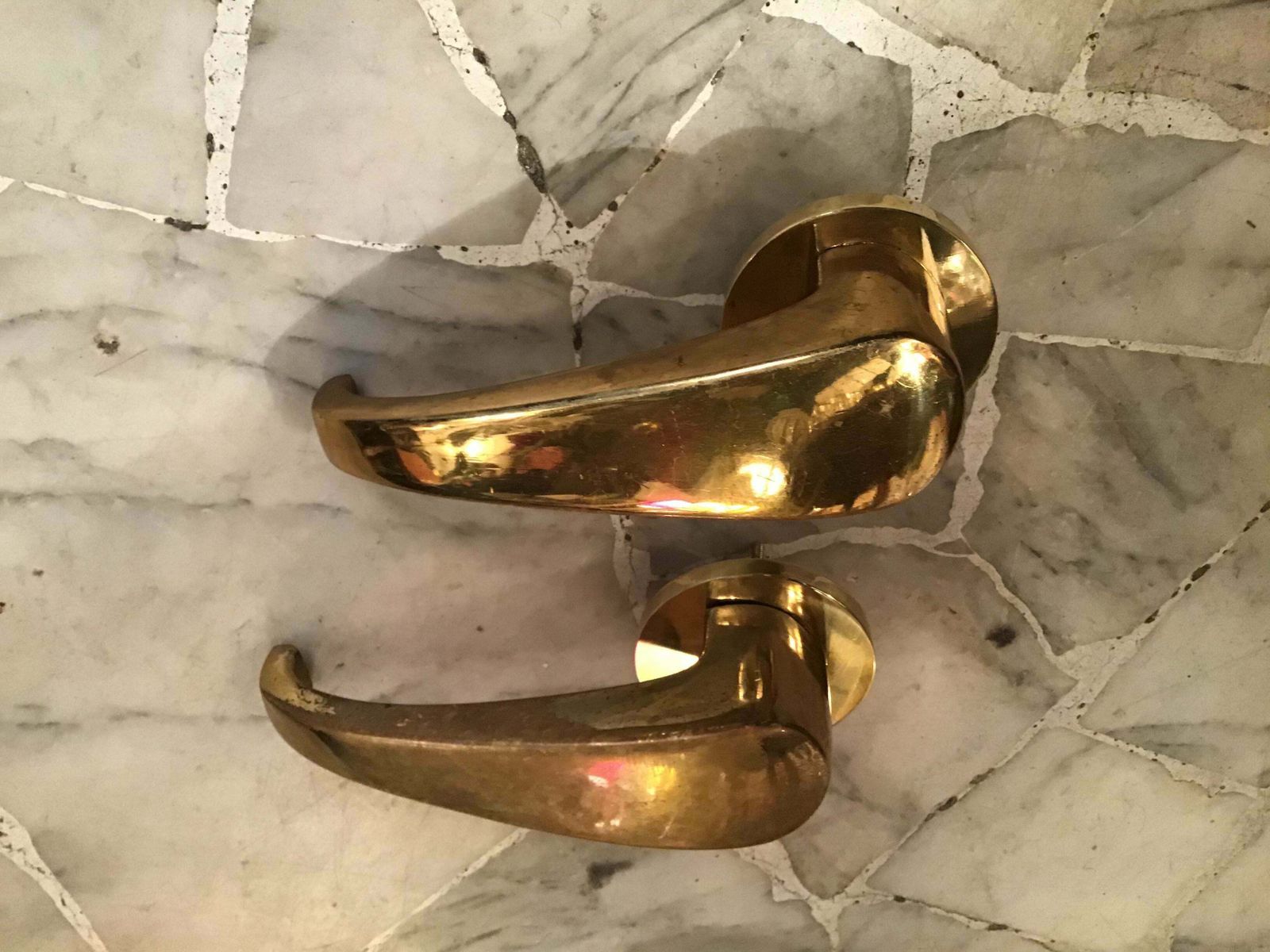 Gio’ Ponti Handles Brass, 1950, Italy photo Home Fixtures