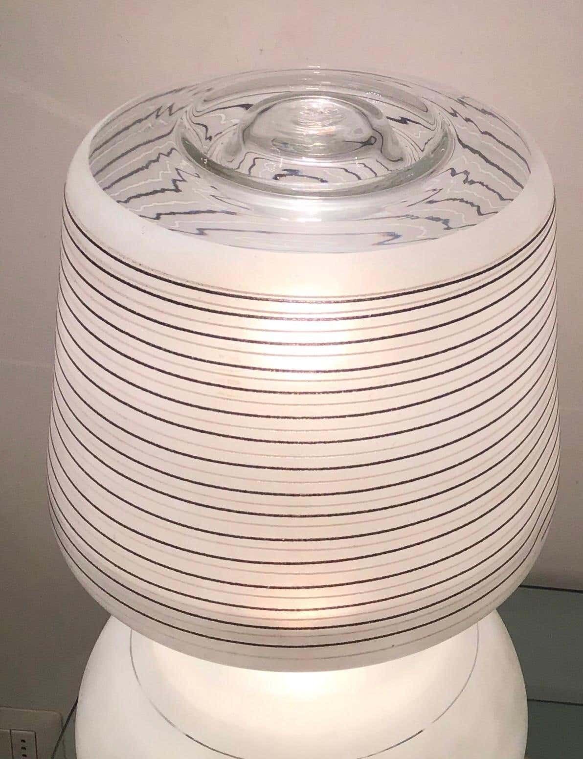 Cristal Arte Table Lamp Glass Metal, 1970, Italy photo furniture