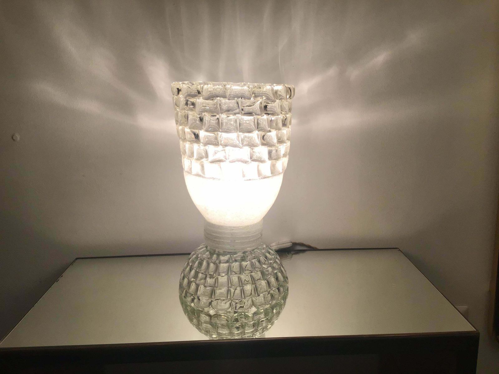 Barovier E Toso Table Lamp Murano Glass 1940 Italy photo Lighting