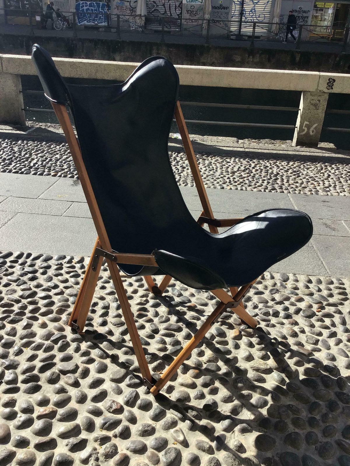 Furniture Paolo Vigano ‘ “Tripolina” Wood Iron Skin 1950 Italy photo