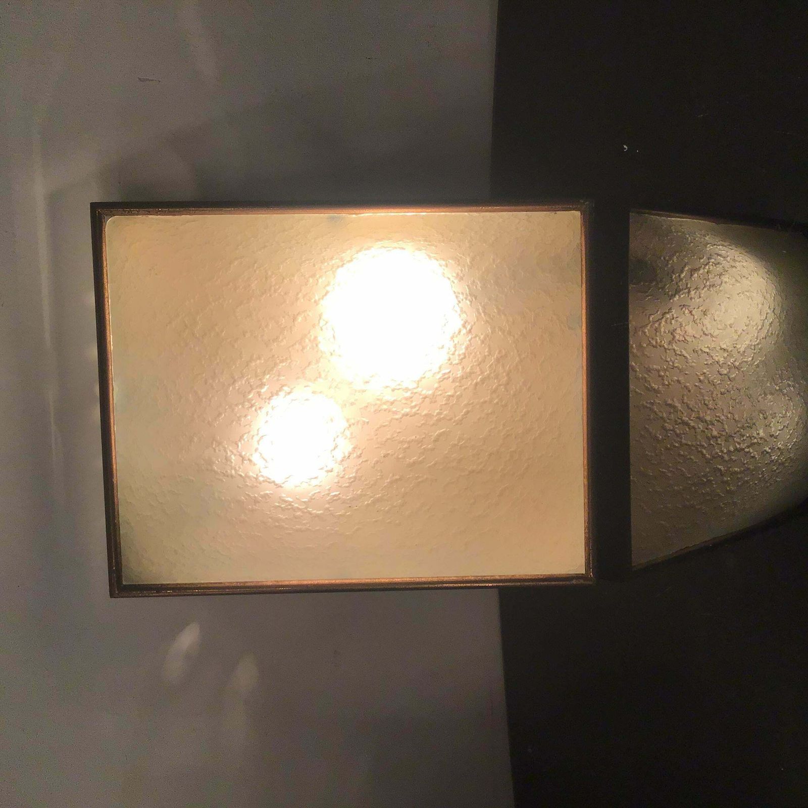 Stilnovo Sconce/Ceilling Light Brass Glass Metal 1950 Italy photo vintage