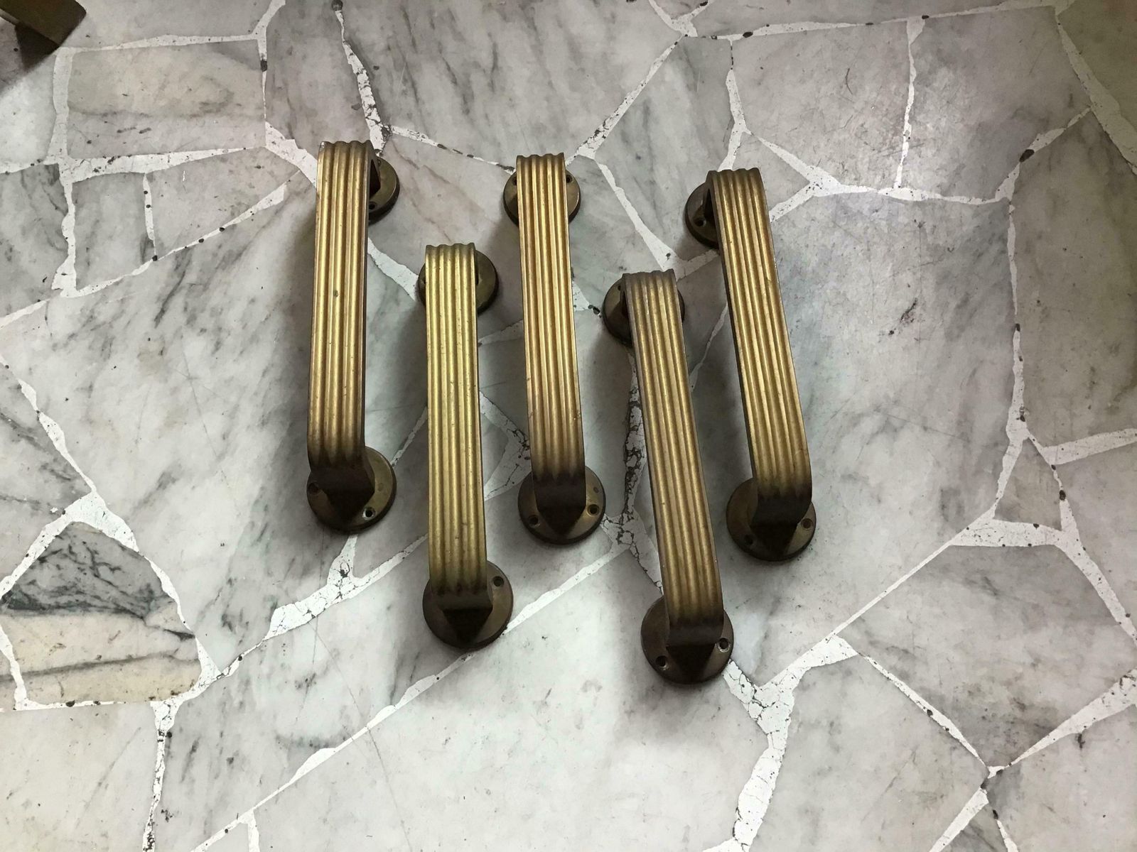 Handles N.5 Brass Italy 1950, 1950s photo furniture