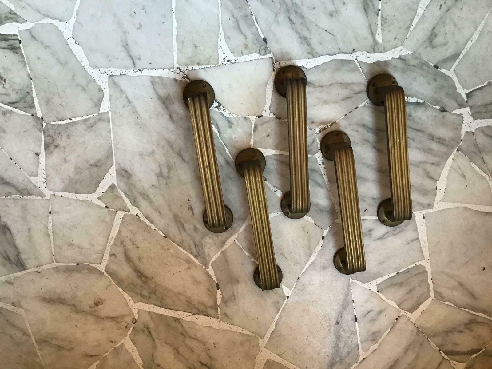 Handles N.5 Brass Italy 1950, 1950s photo vintage