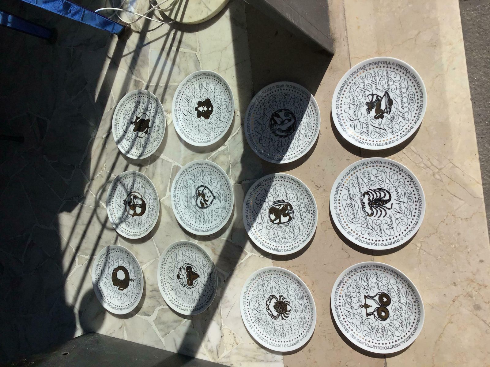 Piero Fornasetti Complete Zodiac Signs From 1963 1974 Porcelain Italy photo 5425.0