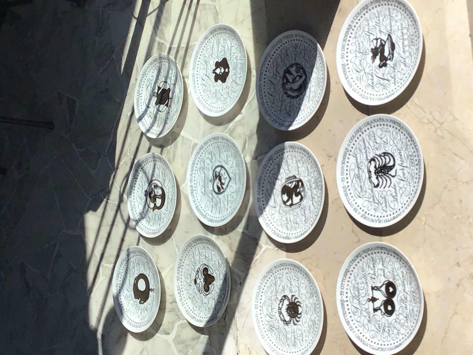 Piero Fornasetti Complete Zodiac Signs From 1963 1974 Porcelain Italy photo buy