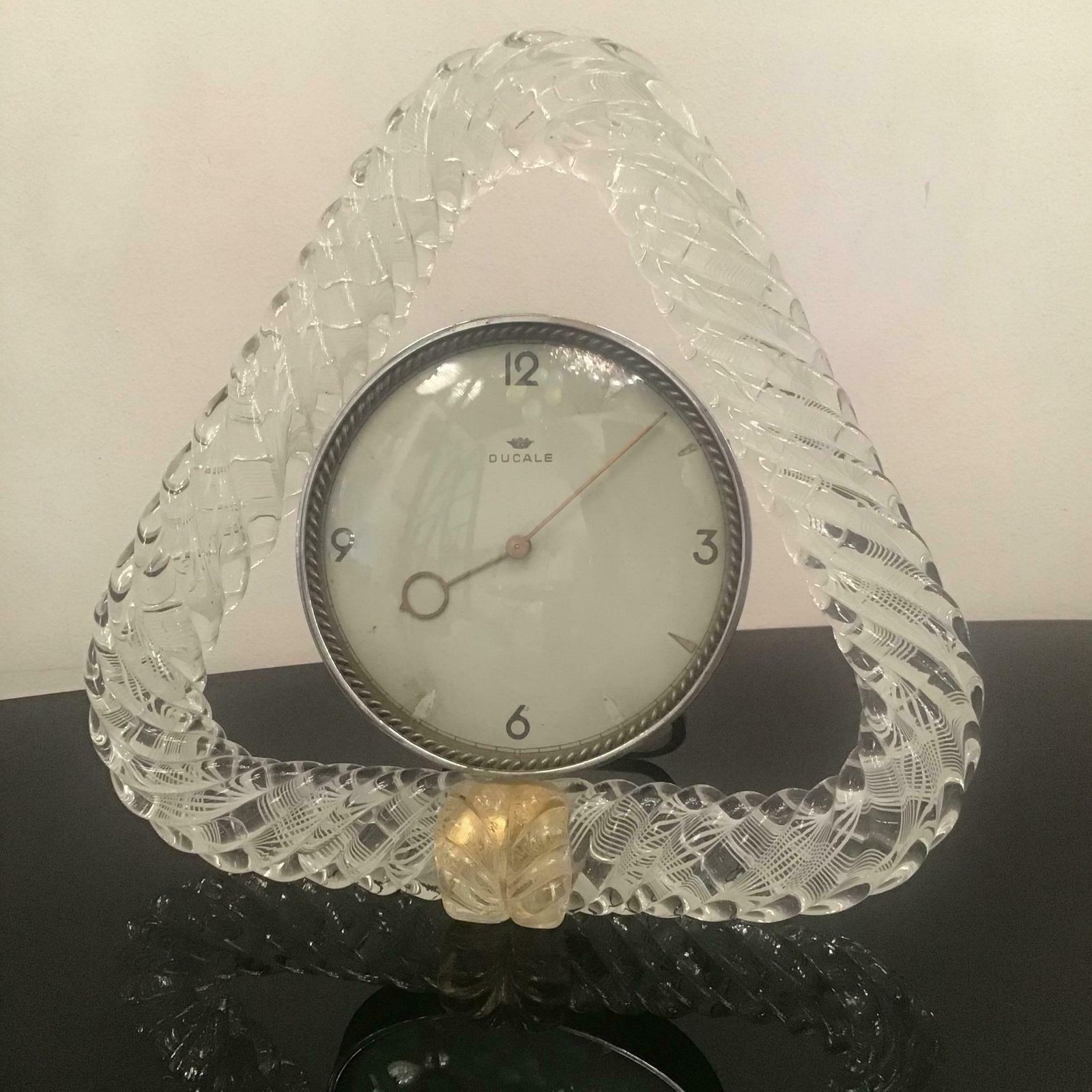 Seguso “ Zanfirico “ Wake Up” Murano Glass Metal Crome, 1950, Italy photo vinterior