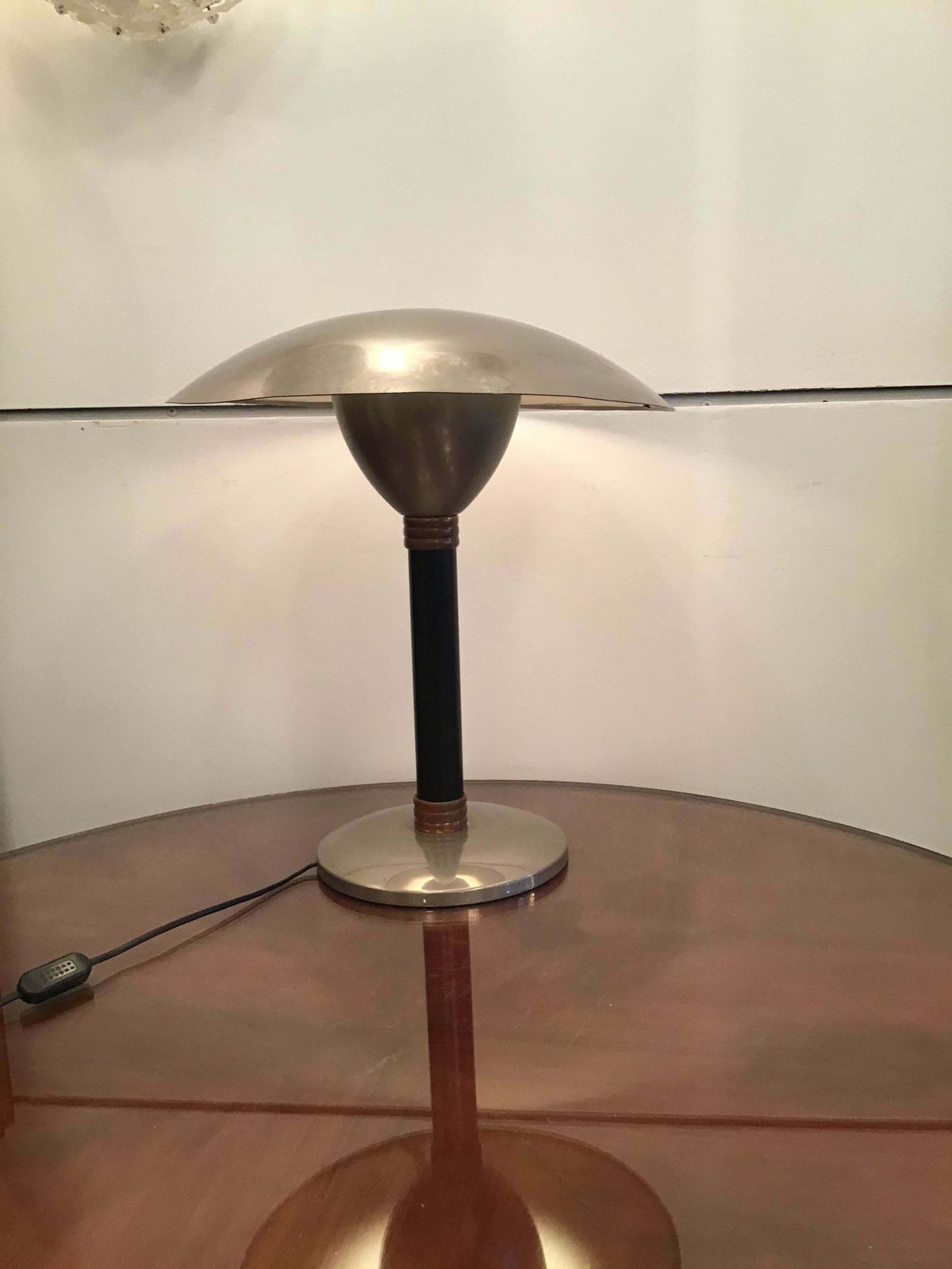 Stilnovo Style Table Lamp Chromed Metal And Copper 1960 Italy photo vinterior