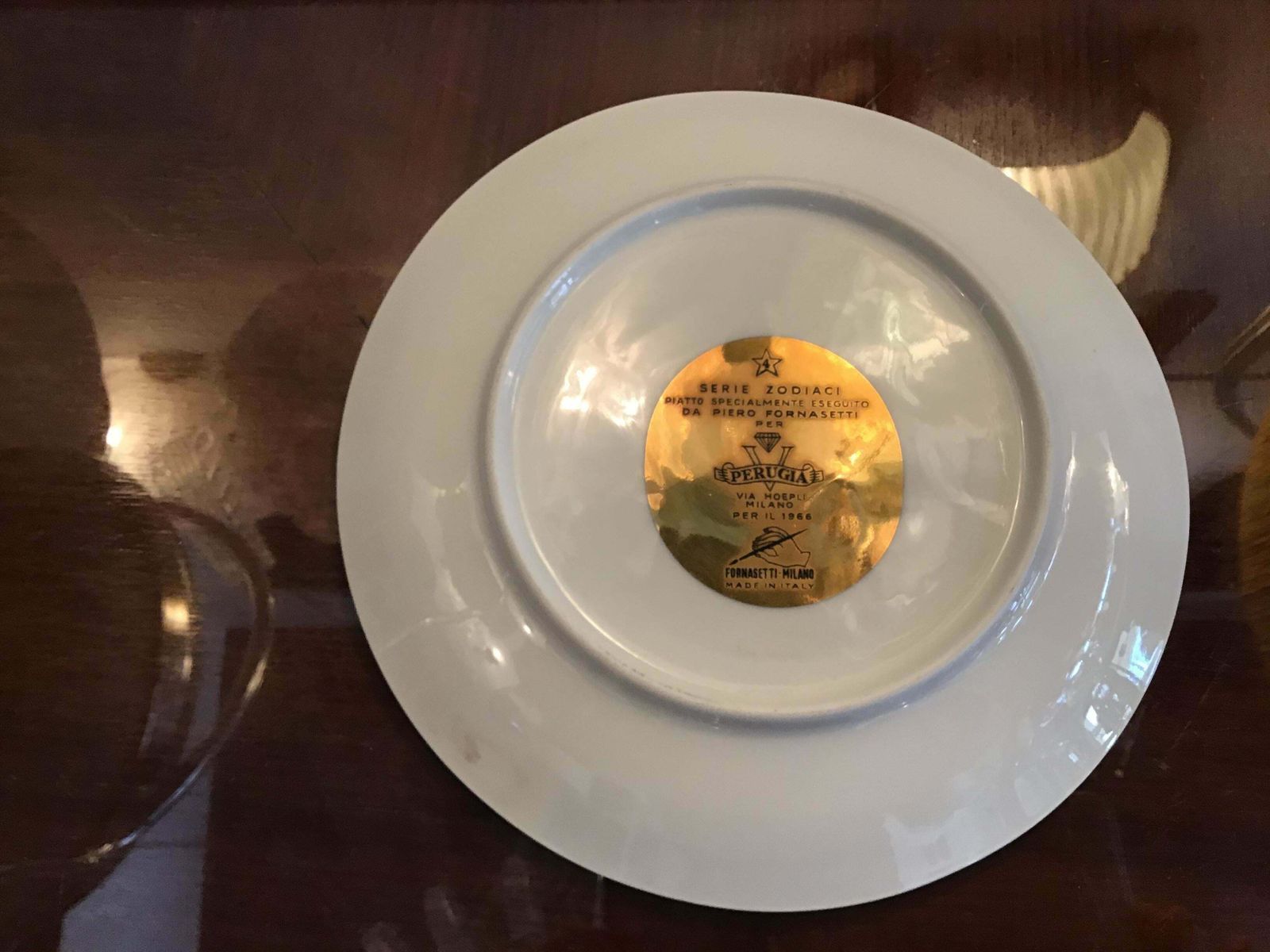 Piero Fornasetti Plate Aries Zodiac Sign Porcelain 1966 Italy photo 453.0