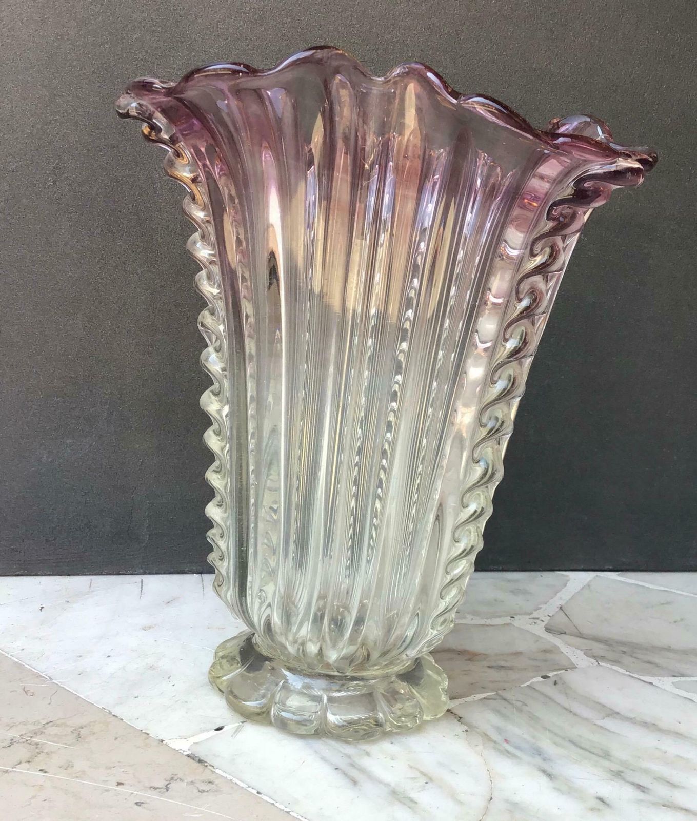Barovier E Toso Vase Murano Glass 1940 Italy photo 1627.0