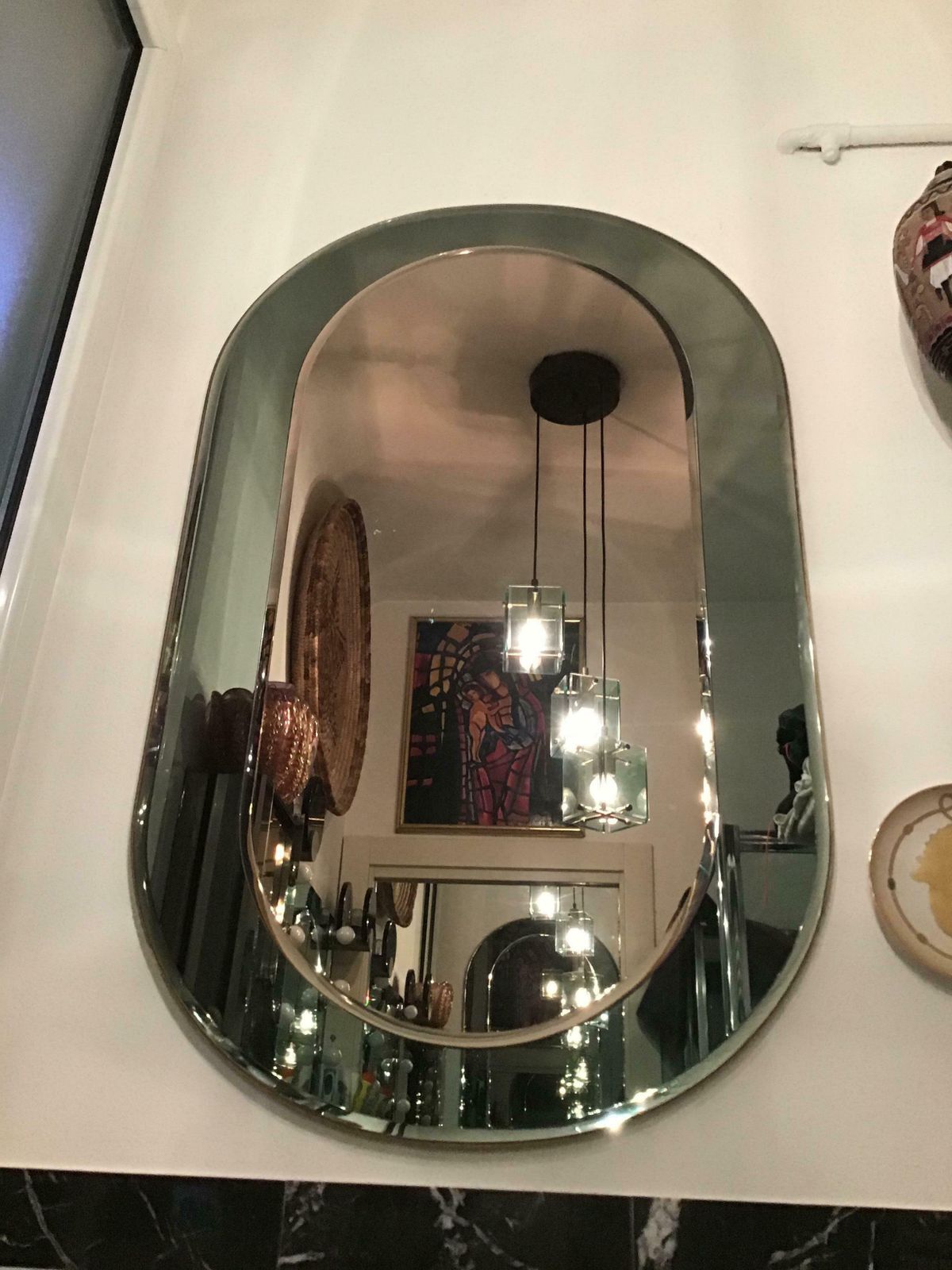 Cristal Arte Mirror Glass Wood, 1955, Italy photo vinterior