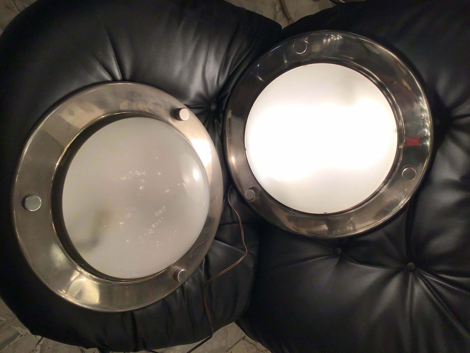 Azucena Sconces / Ceilling Lights Glass Metal Crome, 1950, Italy photo furniture