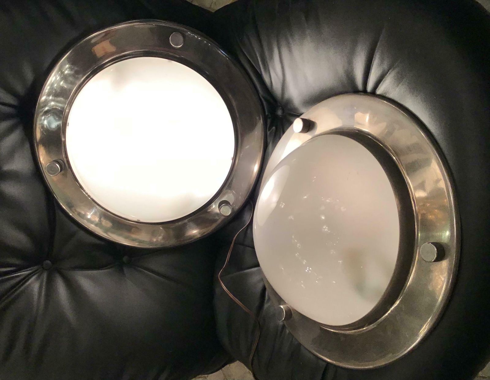 photo furniture Azucena Sconces / Ceilling Lights Glass Metal Crome, 1950, Italy