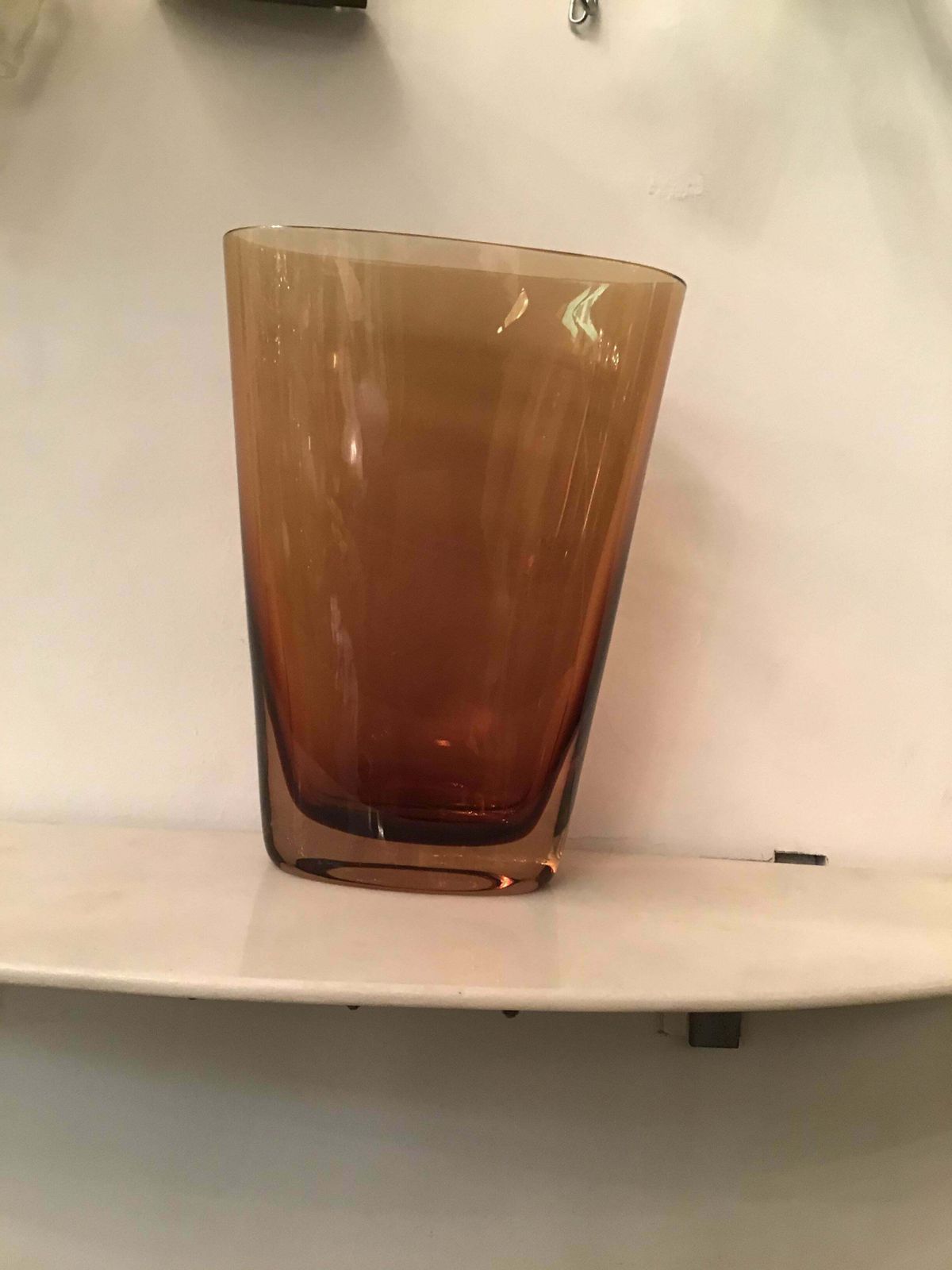 Flavio Poli Vase Murano Glass 1955 Italy photo vintage