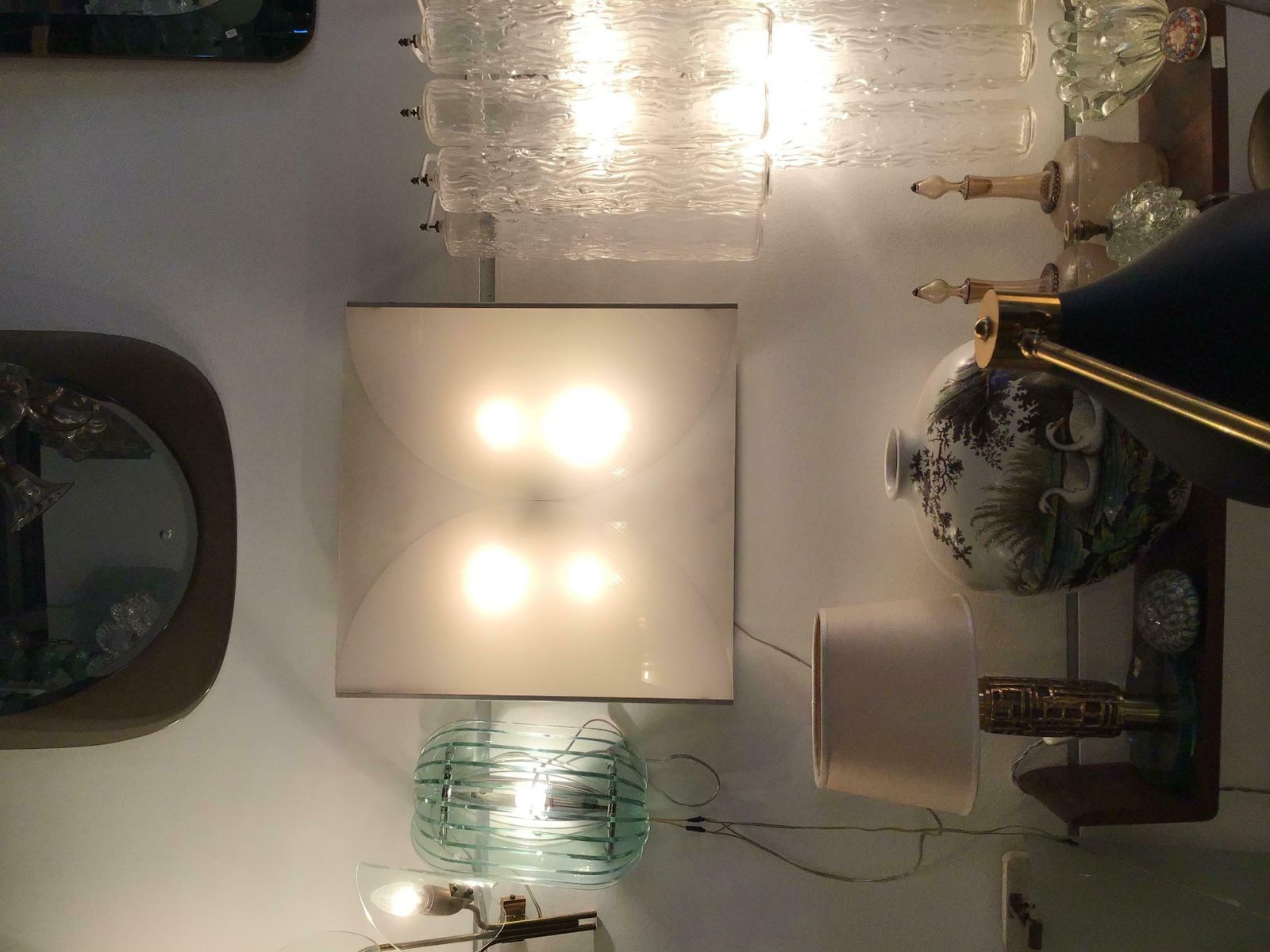 Fontana Arte Bobo Piccoli Sconces Or Ceiling Light Glass Metal, 1970, Italy photo vinterior