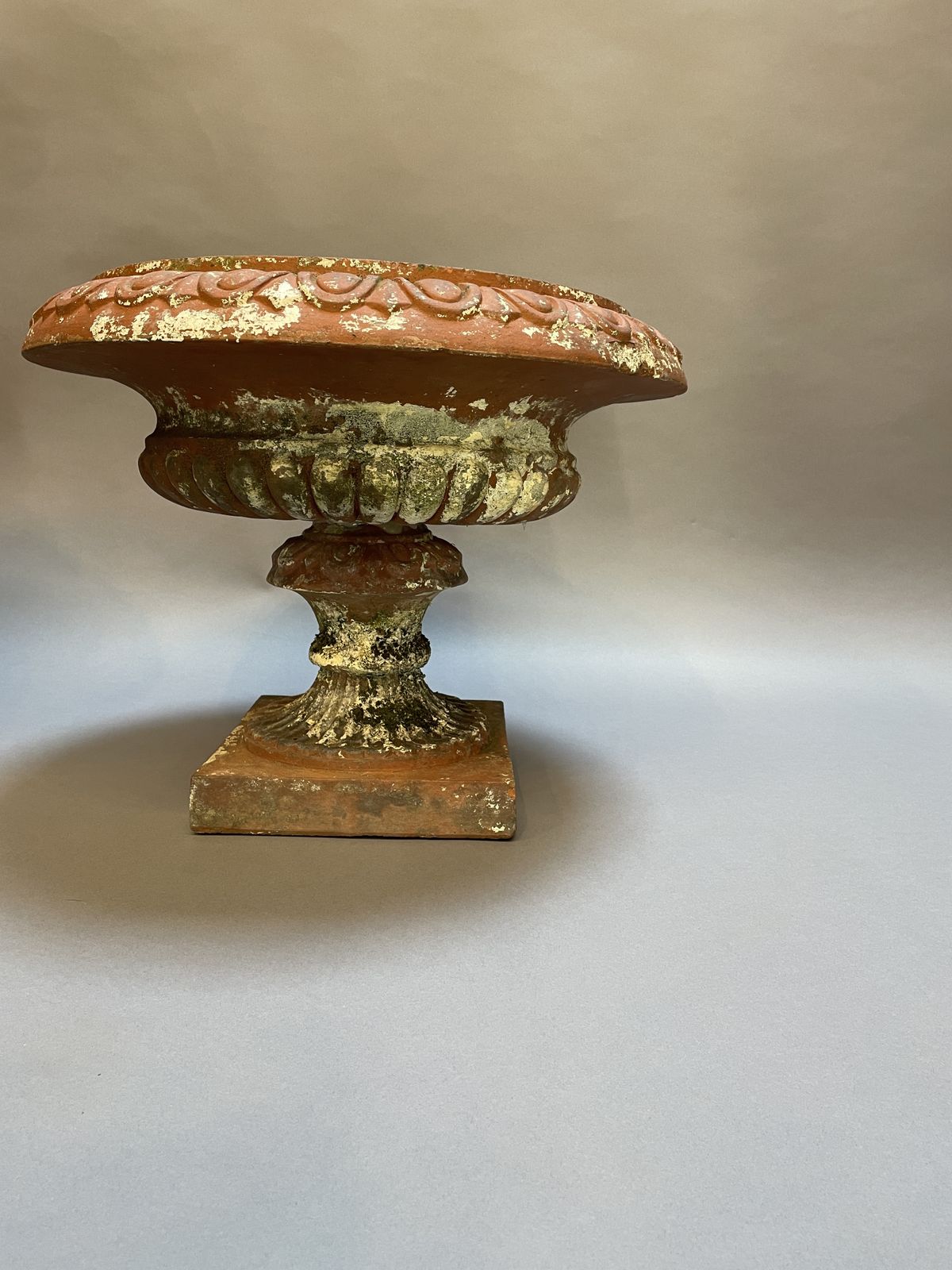Pair Terracotta Campana Garden Urns photo for sale