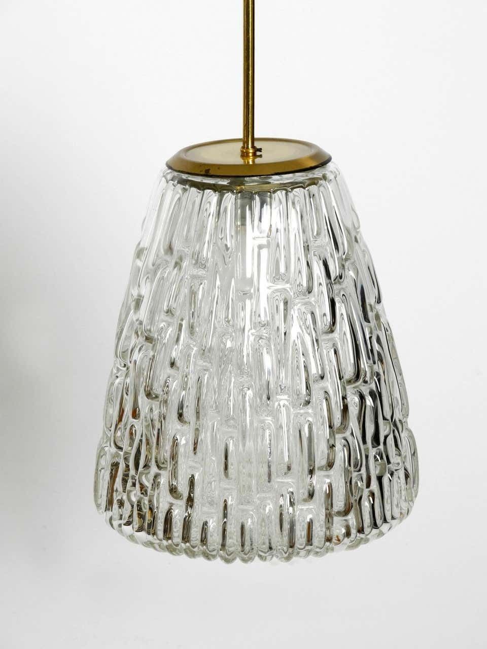 Extremely Rare And Heavy Midcentury Glass Pendant Lamp By Rupert Nikoll Vienna photo 1384.0
