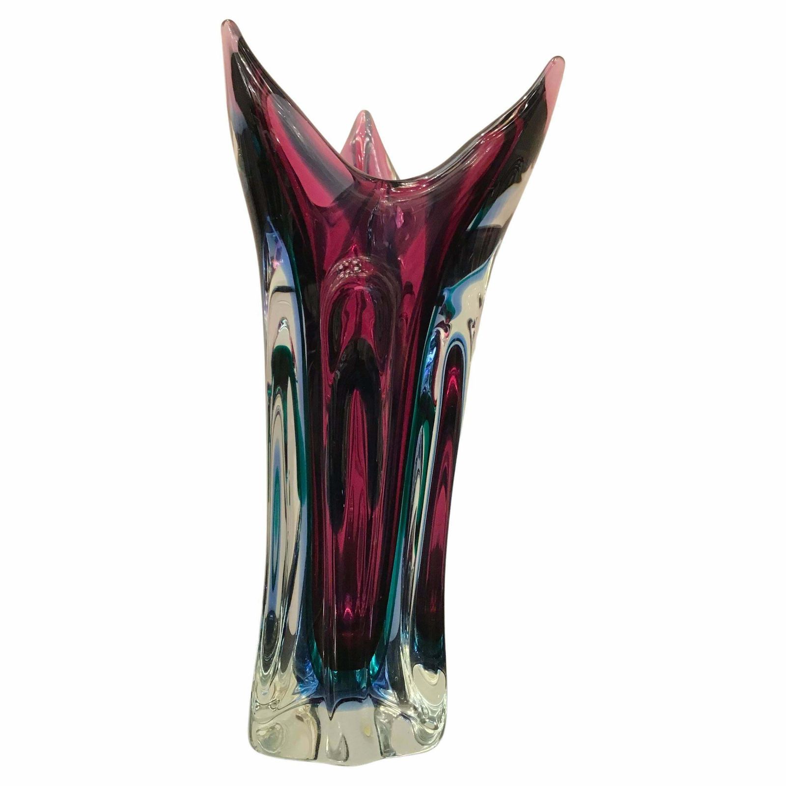 Seguso Flavio Poli Vase Murano Glass 1950 Italy