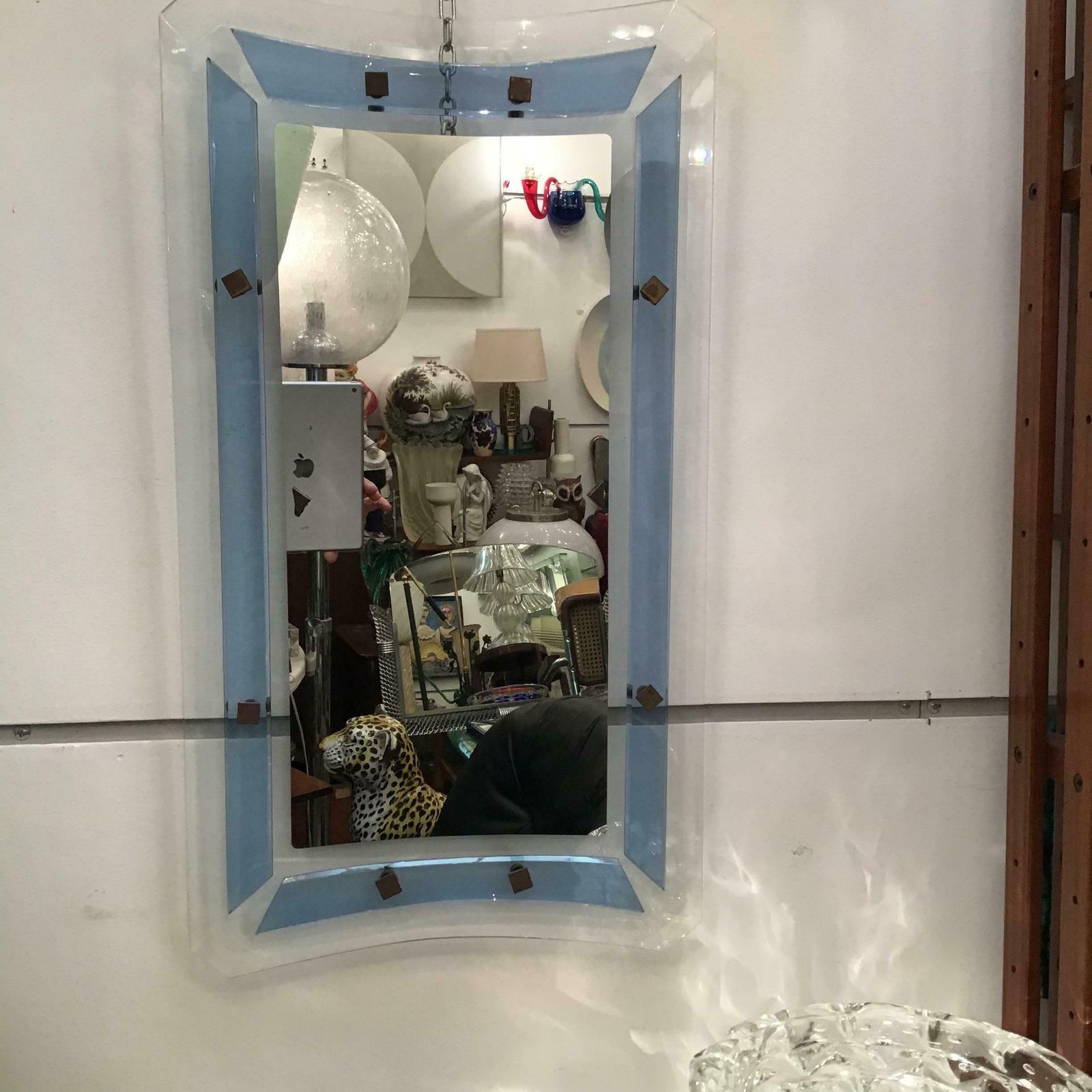 Fontana Arte Luigi Fontana Mirror Glass Brass 1940 Italy photo for sale