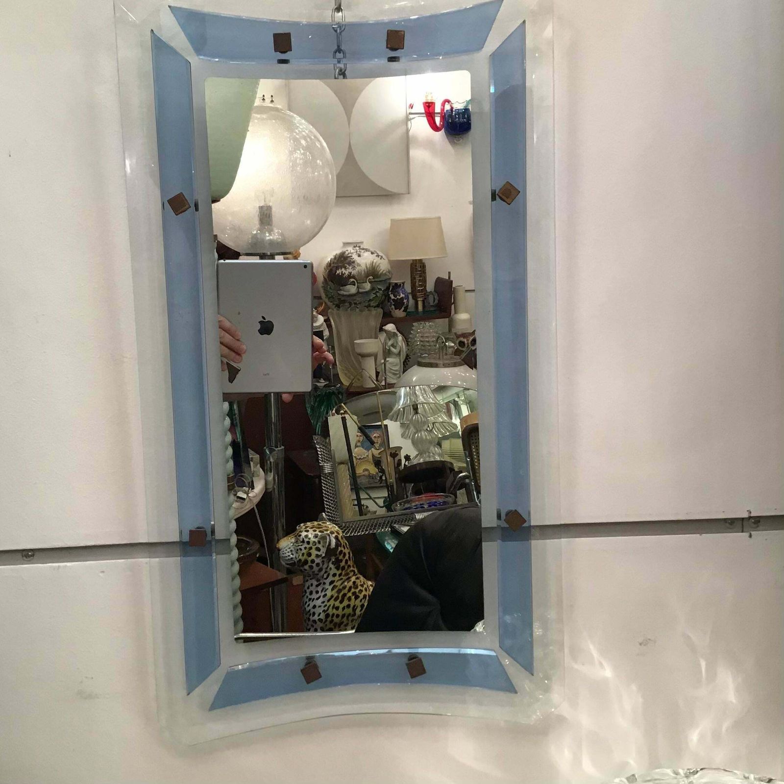 photo for sale Fontana Arte Luigi Fontana Mirror Glass Brass 1940 Italy