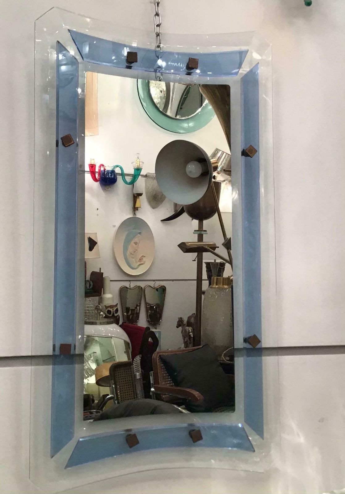 Home Decor Fontana Arte Luigi Fontana Mirror Glass Brass 1940 Italy photo