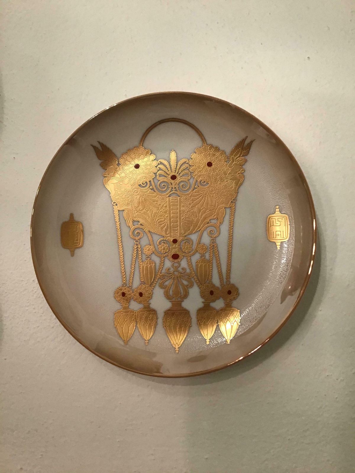 photo for sale Morbelli Porcelain Wall Plate Gioielli Italici 1987 Italy