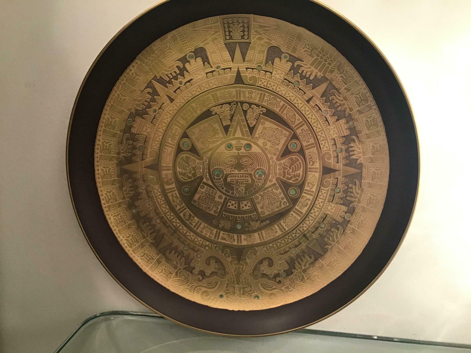 1989.0 Morbelli Porcelain Pietra Del Sole Wall Plate Worked With Pure Gold 1960 Italy photo