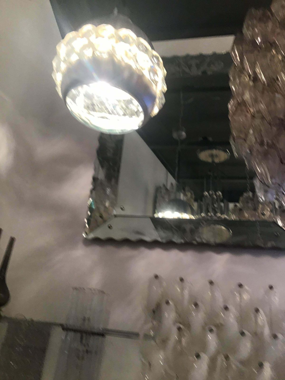 Cristal Art Chandelier Glass Metal, 1955, Italy photo furniture