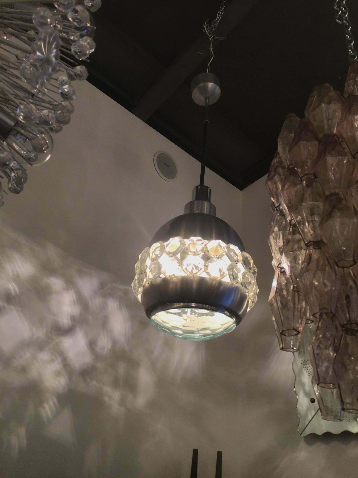 Cristal Art Chandelier Glass Metal, 1955, Italy photo vinterior