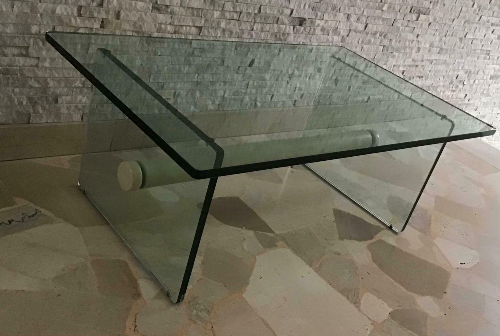 Fontana Arte Coffee Table Glass Metal 1969 Italy photo 3616.0