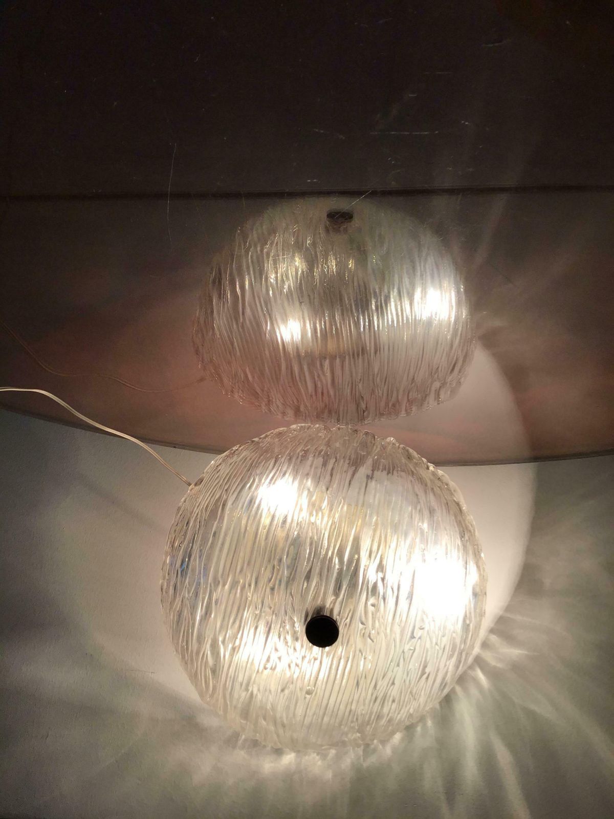 Venini Toni Zuccheri Ceiling Light/Sconce Murano Glass Brass, 1950, Italy photo buy