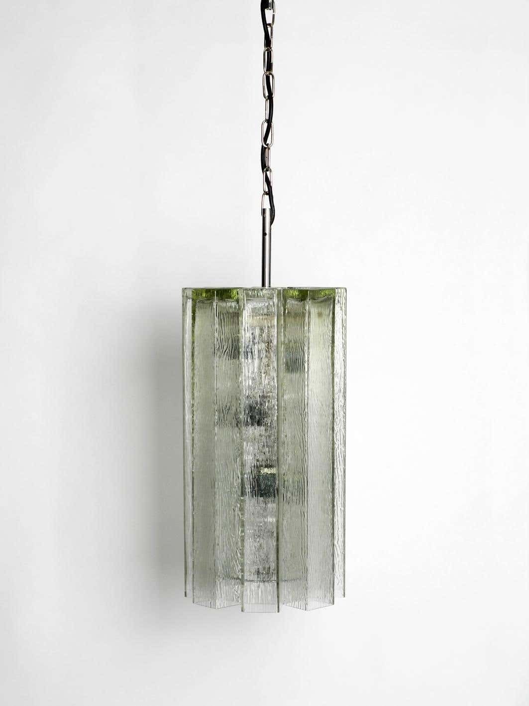 photo furniture Extra Large Glass Pendant Lamp By Doria Mid Century Modern Brutalist Design