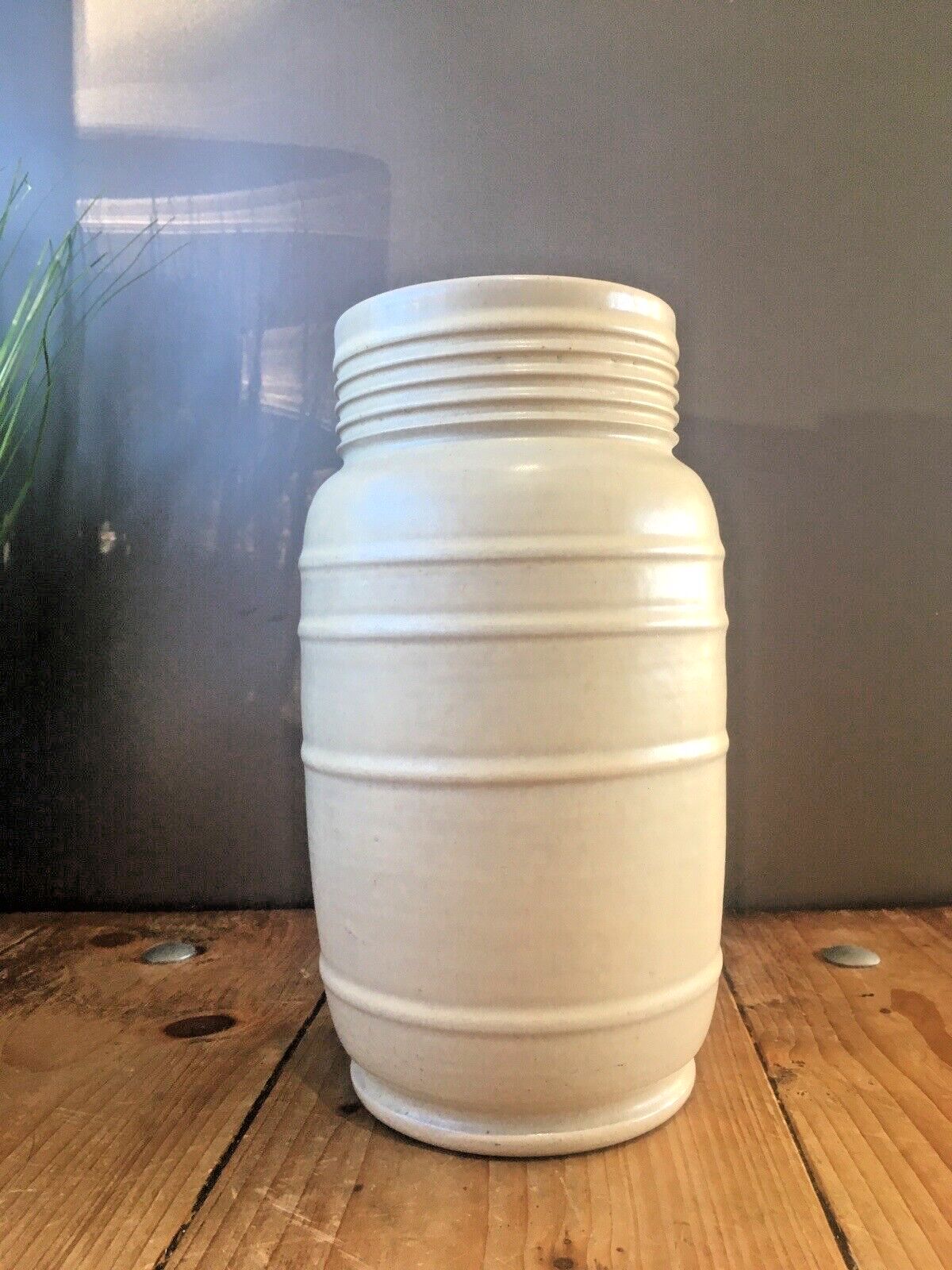 Rare Art Deco Dearston Stoneware Fulham Pottery Sq L1/9 Vase Keith Murray Style photo for sale