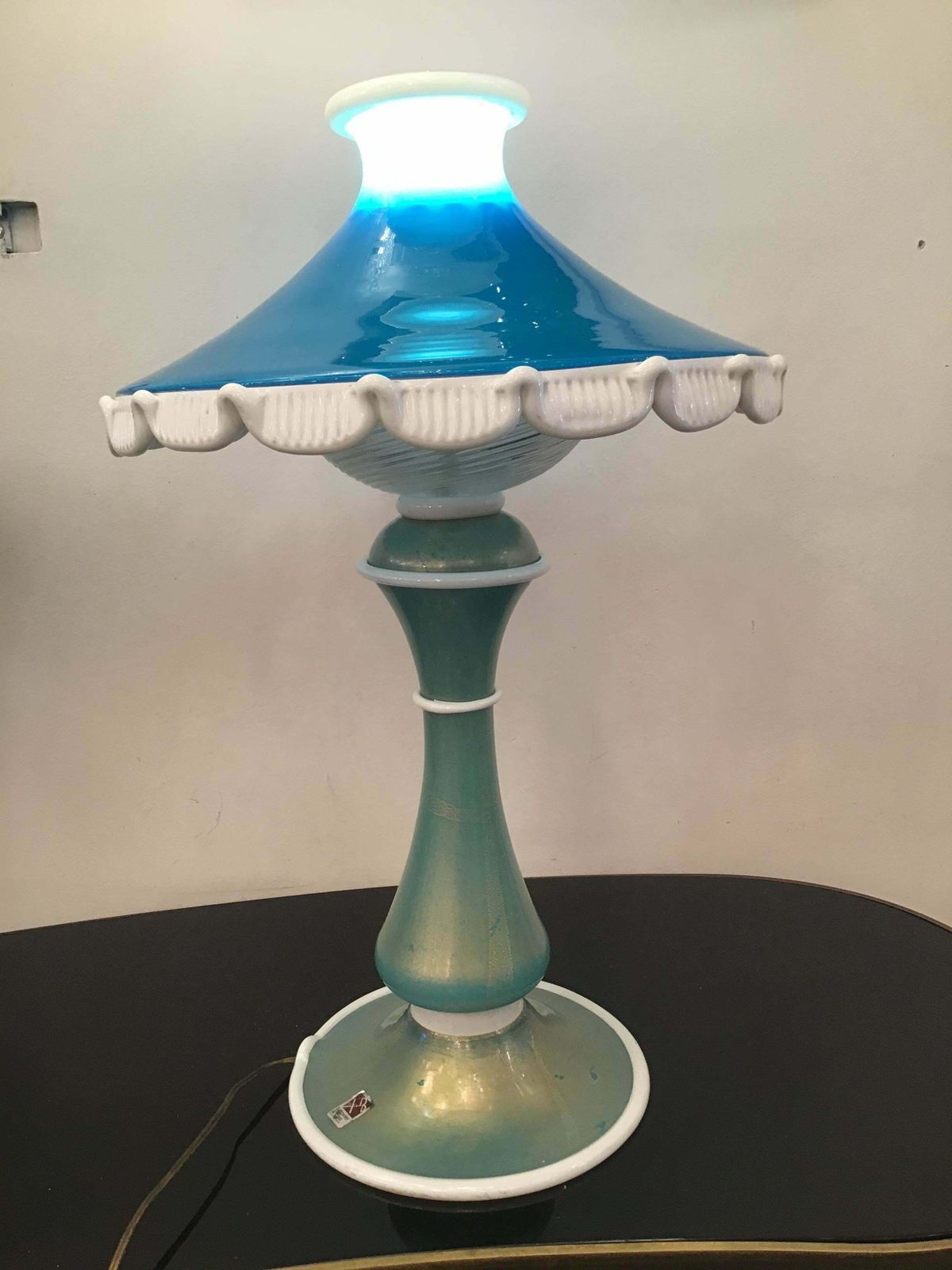 Barovier E Toso Table Lamp Murano Glass 1950 Italy photo furniture
