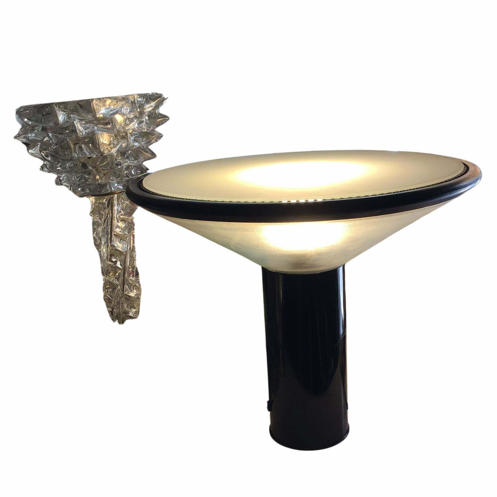 Gianfranco Frattini Table Lamp Metal Glass, 1979, Italy