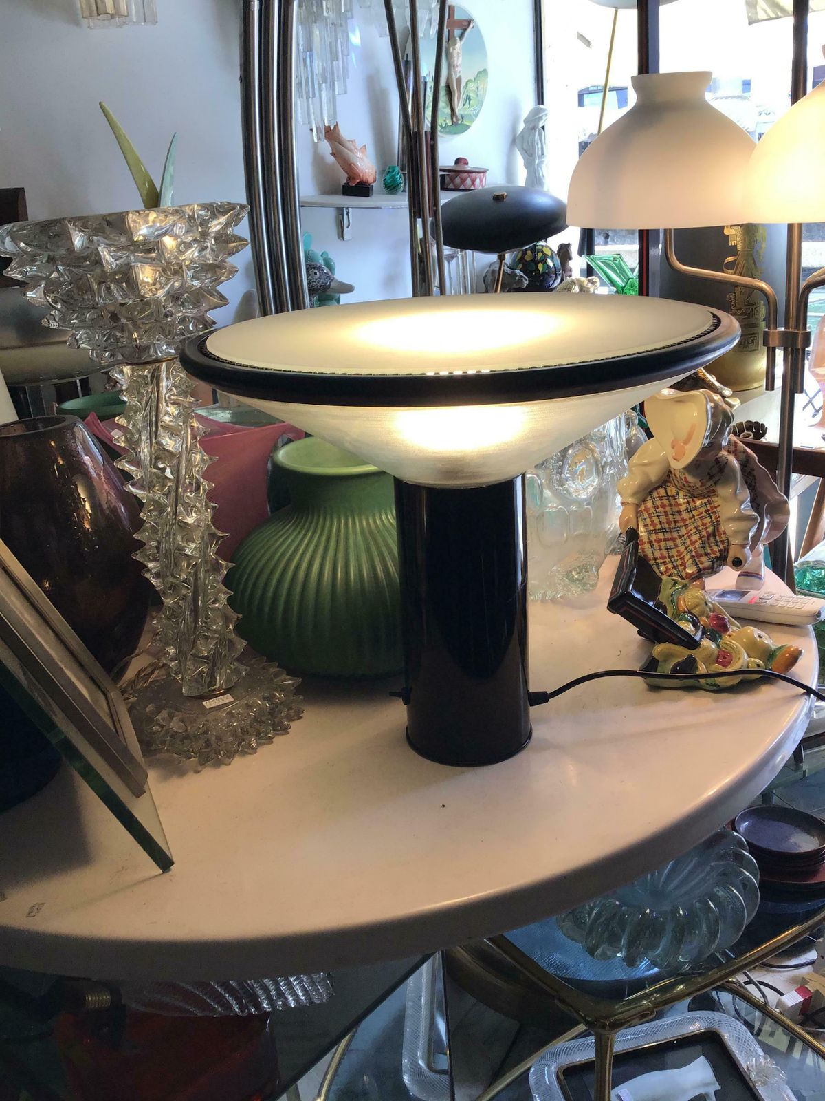 Gianfranco Frattini Table Lamp Metal Glass, 1979, Italy photo for sale
