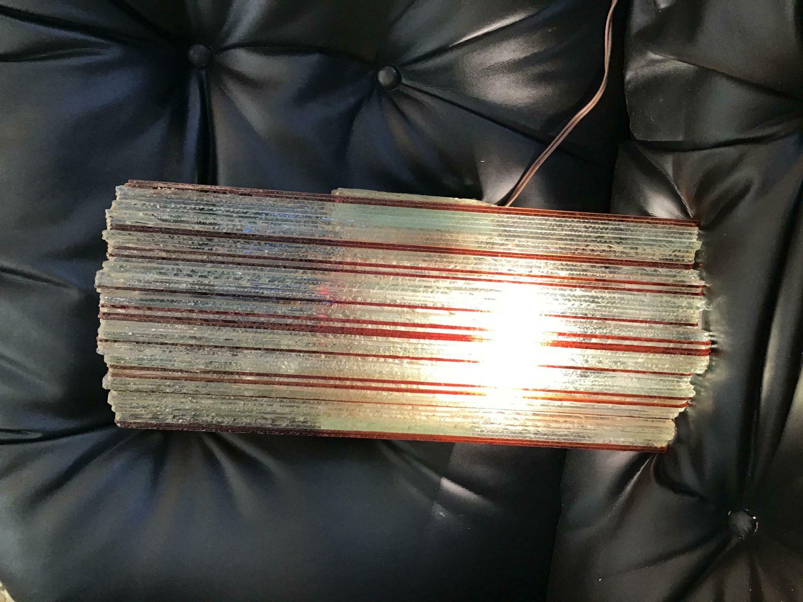 Albano Poli Sconce Glass Metal 1960 Italy photo vinterior